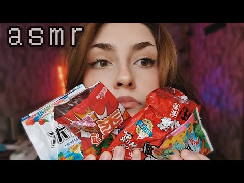 Видео: АСМР пробую азиатские сладости из самоката 🛒