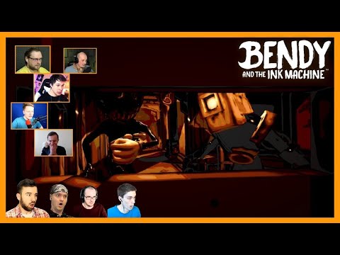Видео: Реакция Летсплейщиков на Битву Прожекториста и Бенди | Bendy and the Ink Machine