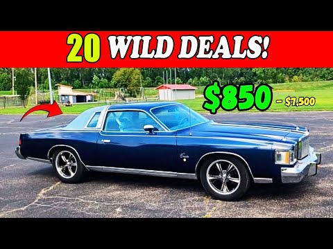 Видео: 20 классических автомобилей, которые можно купить за 850–7500 долларов!