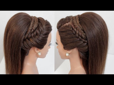 Видео: Красивая женская причёска. Причёска наполовину собрана, наполовину распущена.