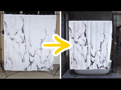 Видео: Студийная Фотосъемка Шторы для Ванной Комнаты + Пример Монтажа в Photoshop