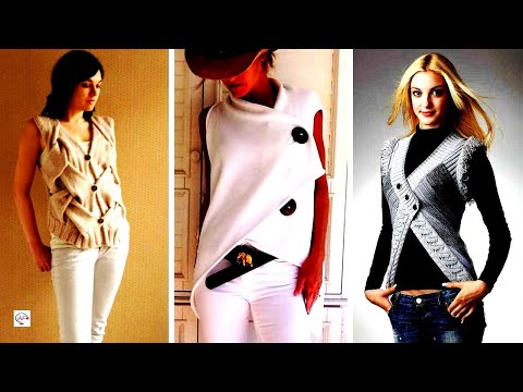 Видео: Эффектные жилеты и безрукавки спицами на осень 2022