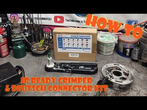 Видео: Комплект разъемов Jr Ready Deutsch и обжимной инструмент. Водонепроницаемые разъемы.