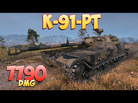 Видео: К-91-ПТ - 8 Фрагов 7.7K Урона • Кролик! • Мир Танков