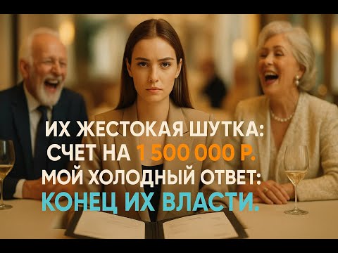 Видео: Меня бросили одну с миллионным счетом в ресторане, но финал этой истории разрушил их империю