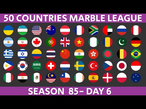 Видео: 50-страновая лига Marble Race, сезон 85, день 6/10, Marble Race в Альгоду
