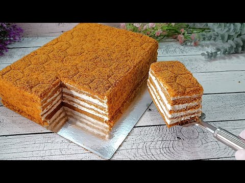 Видео: Самый быстрый и вкусный МЕДОВИК без раскатки коржей! 100% получается! Тает во рту!