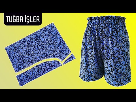Видео: Вам не нужно быть портным, ведь сшить шорты этим способом очень просто! Без выкройки | Tuğba İşler