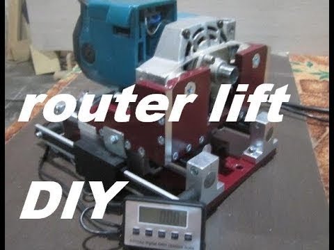 Видео: Точный лифт для фрезера с электроприводом .Home-made router lift