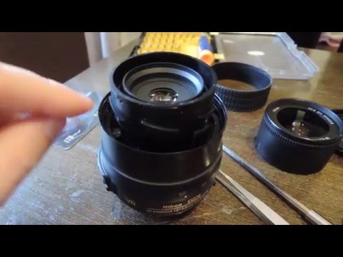 Видео: Люфт объектива Nikon 18-55 af-s ремонт никон аф-с Repair Nikkor Lens problem autofocus