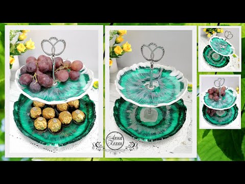 Видео: 💚 ИЗУМРУДНАЯ ФРУКТОВНИЦА из эпоксидной смолы💚Анна Кохан💚