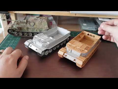 Видео: САУ "Элефант"-параллельная сборка Zvezda, Revell...35 scale...шаг 2