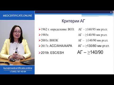 Видео: Лекция 1. Обновленные рекомендации по АГ 2018 года. Что главное в диагностике?