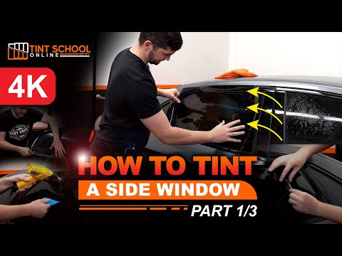Видео: Тонировка окон | Как затонировать боковое стекло (часть 1/3) | Полуотклеивание