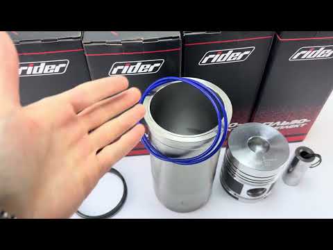 Видео: Поршнева група RIDER Угорщина на трактори МТЗ, ЮМЗ (Д-240/65)