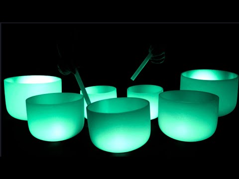 Видео: 432 Гц Звуковая ванна с кварцевыми кристальными чашами