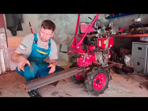 Видео: Дровокол Морковка с приводом от мотоблока (глухих)