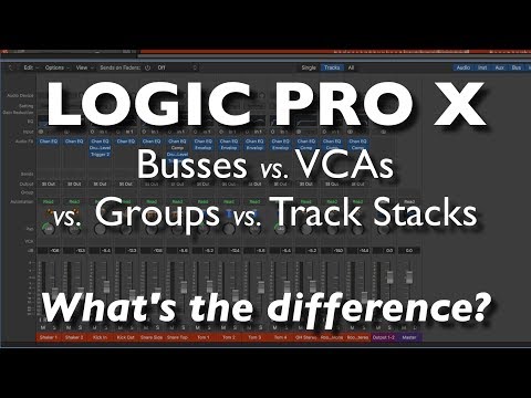 Видео: Logic Pro X — шины, VCA, группы и стеки дорожек | В чем разница?