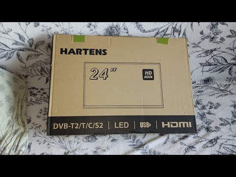 Видео: РАСПАКОВКА ТЕЛЕВИЗОРА HARTENS HTV-24HDRO6B-HC22 24" HD