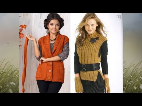 Видео: Роскошные вязаные жилеты для современных женщин.