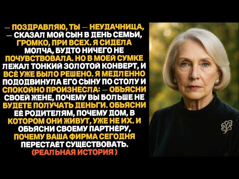 Видео: «Сын назвал меня неудачницей — пока не узнал, что дом, машины и компания принадлежат мне».