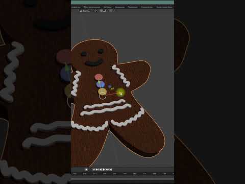 Видео: Имбирный пряник в Blender 4.0