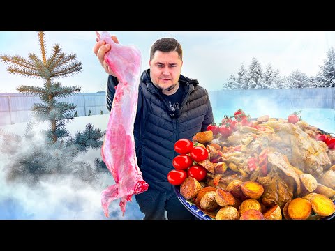 Видео: Вкусный КРОЛИК в казане с Жареным молодым Картофелем!