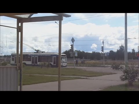 Видео: Троллейбусный маршрут №9 (Витебск). Микрорайон Медцентр - Смоленский рынок