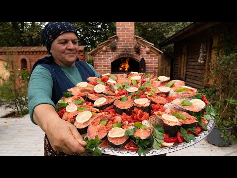 Видео: Свежее Форель с Овощами Из Деревенского Огорода 🏡🐟