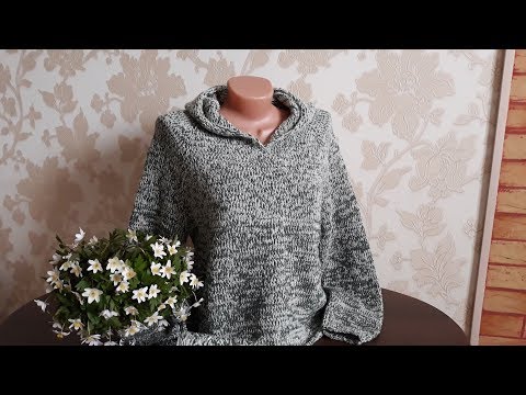Видео: Свитер с капюшоном спицами (толстовка). Часть 5. Фотоальбом.