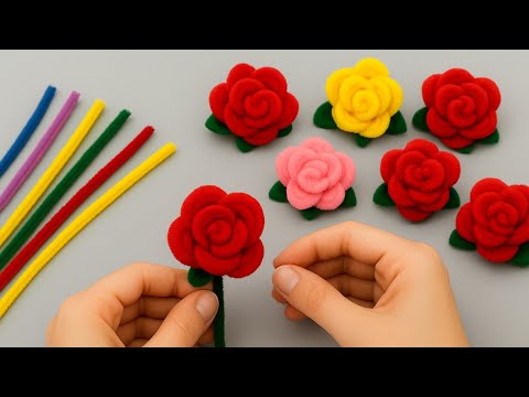 Видео: ОЧЕНЬ ПРОСТОЙ СПОСОБ 😍🎁💰сделать цветы из ершика для чистки труб