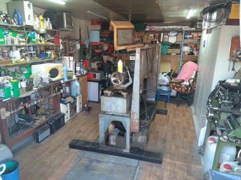 Видео: Установка токарного станка в гараже и начало восстановительных работ