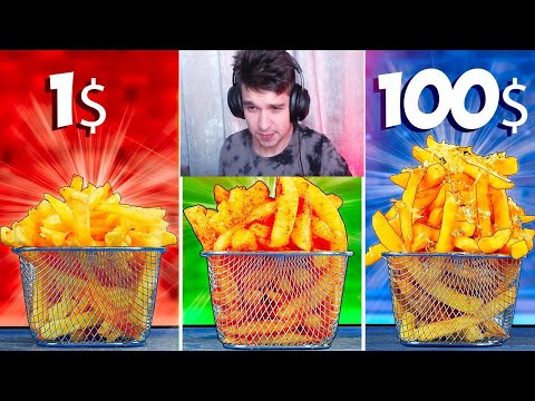Видео: 1 $ vs 10$ vs 100$ КАРТОШКА ФРИ - Реакция на vanzai