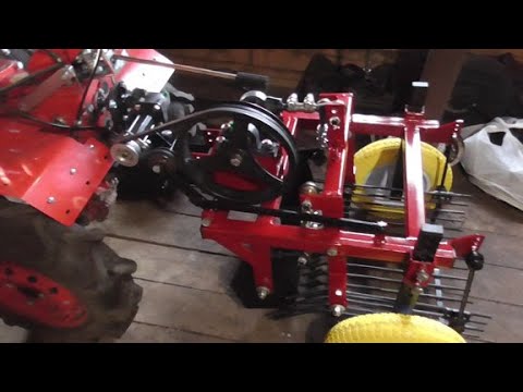 Видео: ВОМ+ремень=грохотная картофелекопалка для мотоблока БРАЙТ 135.