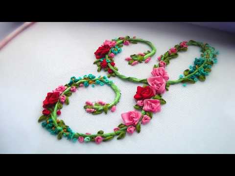 Видео: Silk ribbon Embroidery:Letter"S"|Вышивка лентами|Bordado con cinta Letra"S"