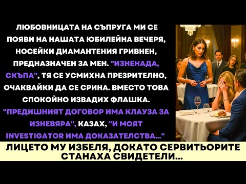 Видео: Любовницата На Мъжа Ми Носеше Диамантената Ми Гривна На Вечеря — Аз Обърнах Играта Спокойно