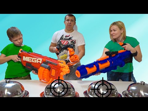 Видео: Нерф vs ЕДЫ. Арсений vs Коля vs Оксана. Нерф Брос Шоу