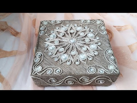 Видео: Джутовая филигрань, в оформлении шкатулки.