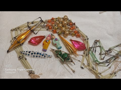 Видео: Ёлочные игрушки СССР пополнение коллекции 23