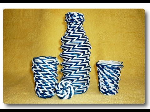 Видео: Двухцветное спиральное плетение из газет / Two-color spiral weave from newspapers