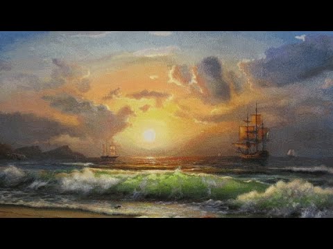 Видео: Многоцветка ЭСТЭ 342  Закат над морем - финиш