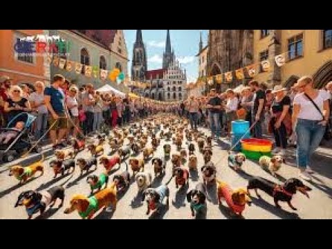 Видео: Самый большой парад такс в мире.