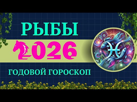 Видео: РЫБЫ - ГОРОСКОП НА 2026 ГОД / ГОД КРАСНОЙ ОГНЕННОЙ ЛОШАДИ 2026