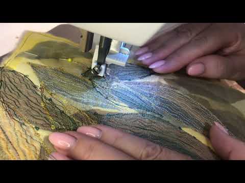 Видео: Органза в дело! Красивая СХ стежка. Текстильная пицца. Арт текстиль/ stitch /arttextile / artquilt