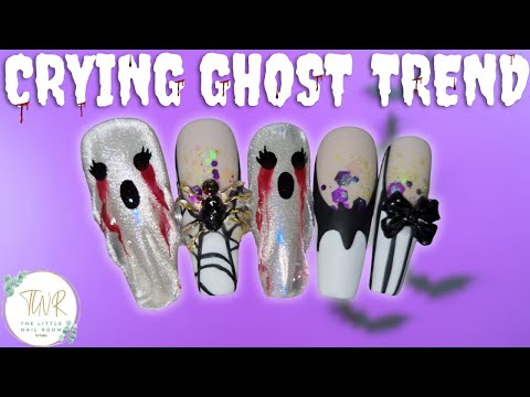 Видео: ТРЕНДОВЫЙ МАНИКЮР С ПЛАЧУЩИМ ПРИЗРАКОМ 👻 | Простой урок по дизайну ногтей на Хэллоуин 2025
