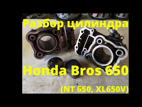 Видео: Разбор цилиндра HONDA BROS 650.(NT 650, XL650V)
