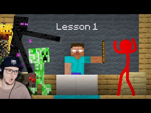 Видео: Анимация vs. МАЙНКРАФТ ► Школа МОНСТРОВ - Ep 27 ( Monster School Animation Minecraft ) | Реакция