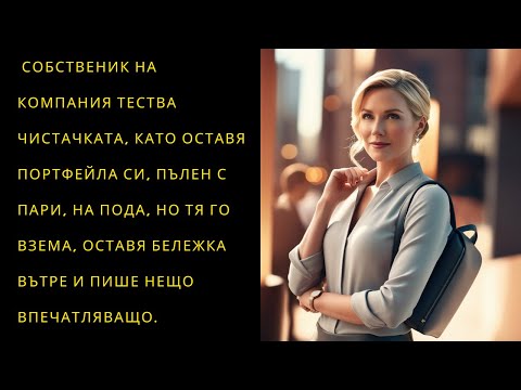 Видео: Собственик на компания тества чистачката, като оставя портфейла си, пълен с пари, на пода