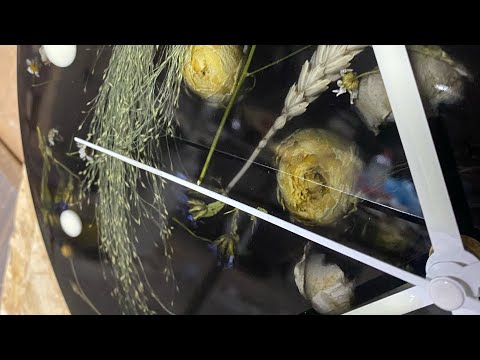 Видео: Часы из сухоцветов. Пошагово. Часть 2