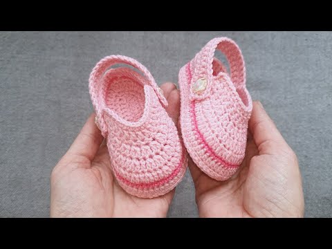 Видео: Детские пинетки кроксы крючком